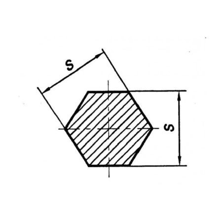 Titanium 3.7165 Sekskant fra 9,52 til 25 mm Sekskant Grad 5 Ti-6Al-4V Valgbar 0,02-1 meter