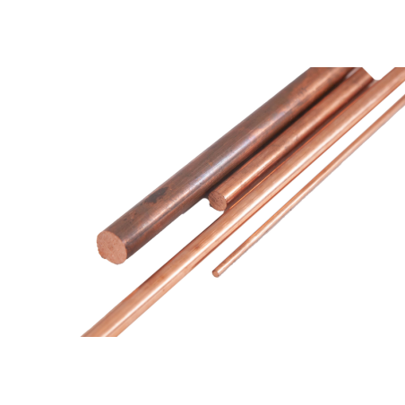 Stang kobber Ø2-50mm CW004A (Cu-ETP - 2.0090) Rund stang Stang rundt materiale Cu 2 meter
