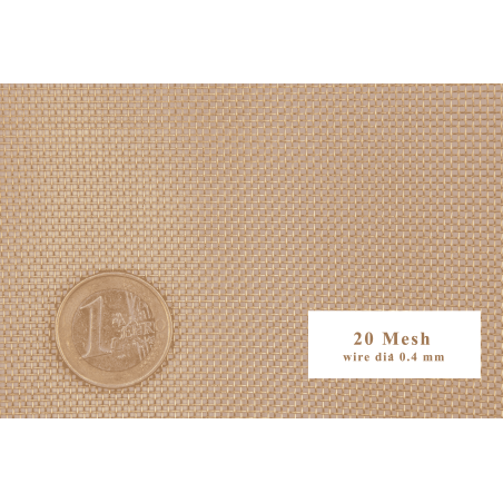 Messingvæv 20-120 mesh bredde 50mm-300mm CuZn36 CW507L gitter