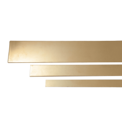 Messing fladstang 2.0401 CW614N metalstrimler 20x0,5 mm-90x6 mm tilskæring strimler