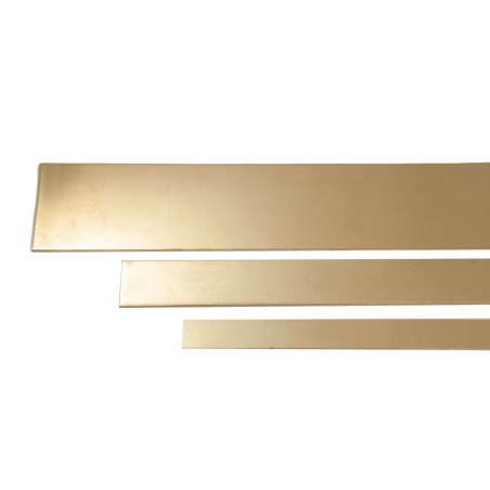 Messingfladjern 2.0401 CW614N Metalplader 20x0,5mm-90x6mm Tilskårne strimler