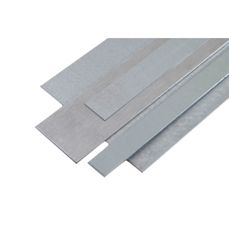 Køb galvaniserede stålpladestrimler fra 0,5x20 mm til 6x90 mm fladstang, skåret i strimler