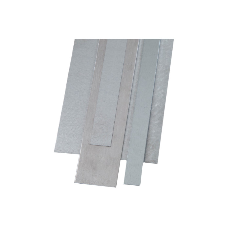 Køb galvaniserede stålpladestrimler fra 0,5x20 mm til 6x90 mm fladstang, skåret i strimler